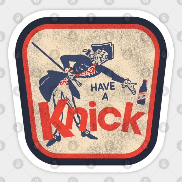 Vintage Defunct KNICKERBOCKER Beer Sticker by darklordpug